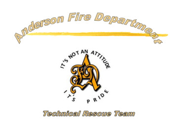 Technical Rescue: Awareness - City Of Anderson SC