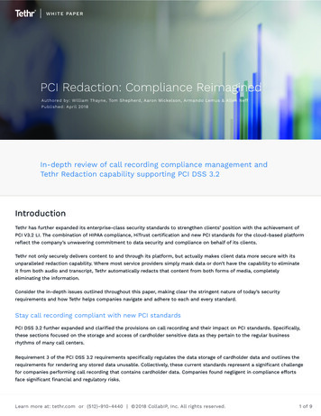 PCI Redaction: Compliance Reimagined