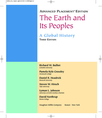 ADVANCED PLACEMENT DITION The Earth And Its Peoples