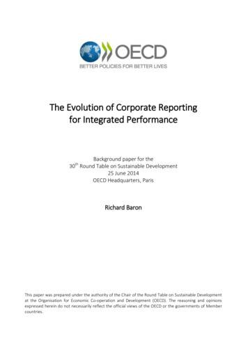 The Evolution Of Corporate Reporting For Integrated . - OECD