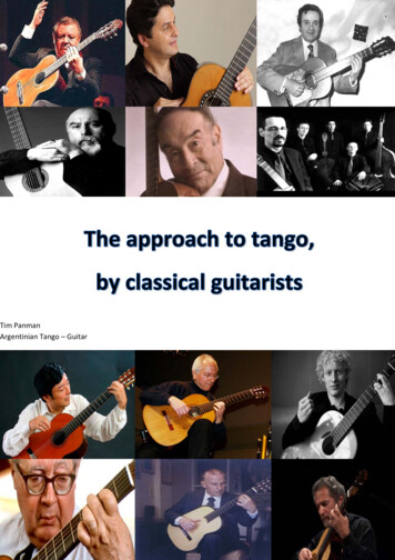 The Approach To Tango By Classical Guitarists - Tim Panman