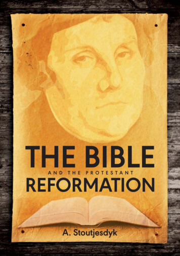 The Bible And The Protestant Reformation