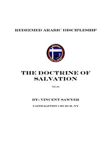 THE DOCTRINE OF SALVATION - الرئيسية