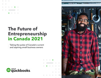 The Future Of Entrepreneurship In Canada 2021 - Intuit