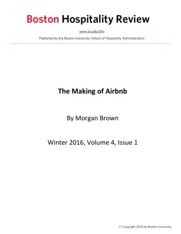 The Making Of Airbnb - Bu.edu
