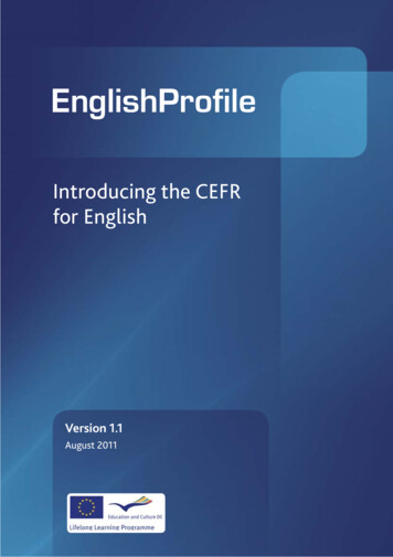 Introducing The CEFR For English