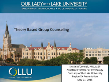 Theory Based Group Counseling - MemberClicks