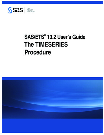 The TIMESERIES Procedure - SAS