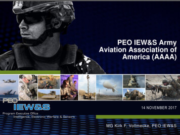 PEO IEW&S Army Aviation Association Of America (AAAA)