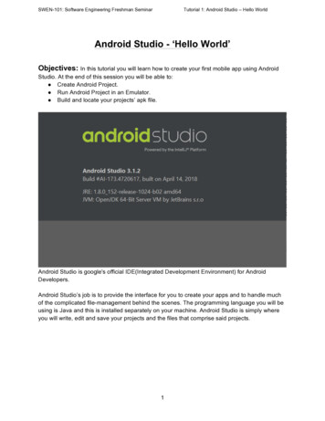 Android Studio - ‘Hello World’ - RIT