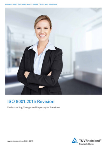 ISO 9001:2015 Revision - TUV