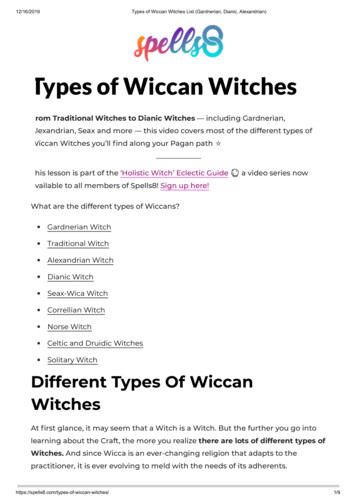 Types Of Wiccan Witches - Labirinto Magico
