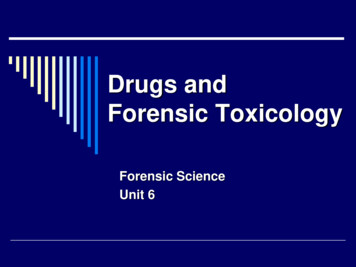 Drugs And Forensic Toxicology - Dr. Hall's Science Site