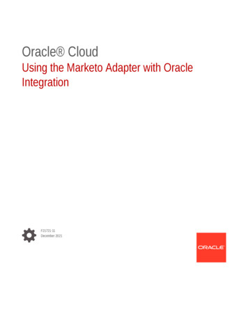 Using The Marketo Adapter With Oracle Integration