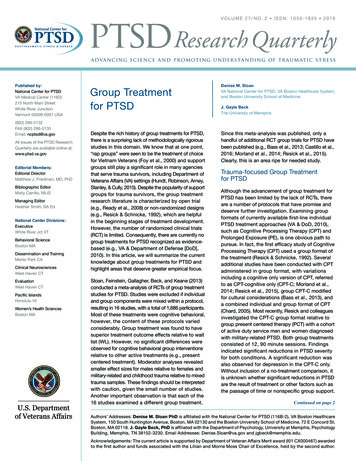 Group Treatment For PTSD