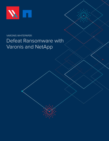 VARONIS WHITEPAPER: Defeat Ransomware With Varonis And NetApp