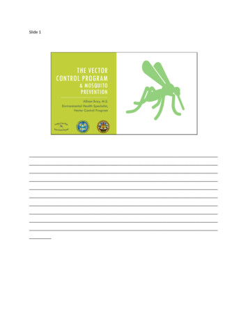The Vector Control Program & Mosquito Prevention