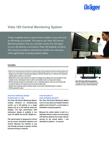 Vista 120 Central Monitoring System - Dräger