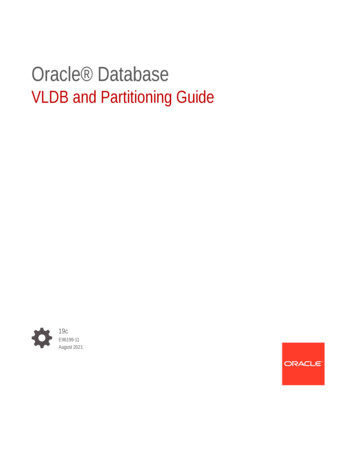 VLDB And Partitioning Guide - Oracle