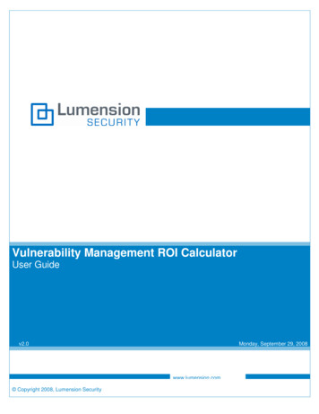 Vulnerability Management ROI Calculator