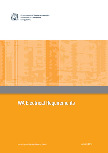 WA Electrical Requirements - Department Of Commerce
