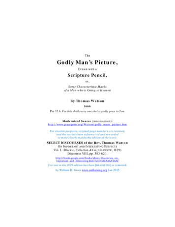 The Godly Man’s Picture, - On The Wing