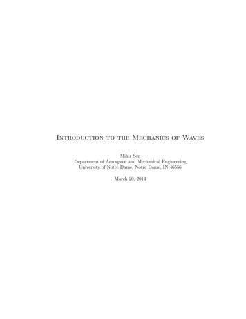Introduction To The Mechanics Of Waves