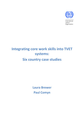 Integrating Core Work Skills Into TVET Systems: Six .