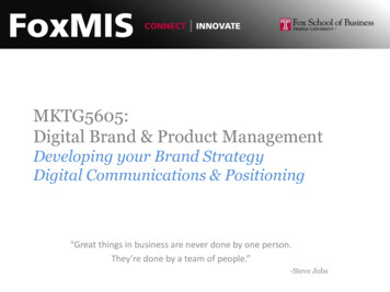 MKTG5605: Digital Brand & Product Management