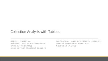 Collection Analysis With Tableau