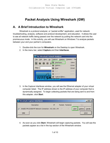 Packet Analysis Using Wireshark (GW) - Sites At Penn State