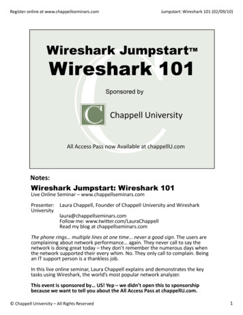 Notes: Wireshark Jumpstart: Wireshark 101