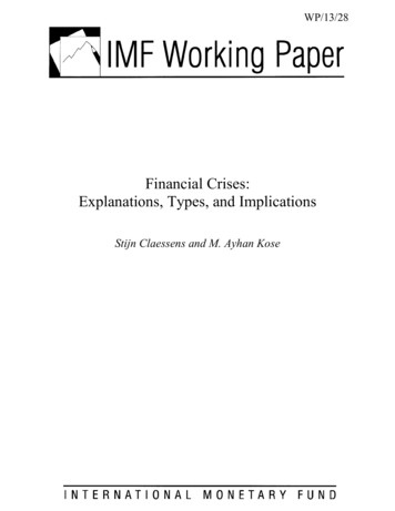 Financial Crises: Explanations, Types, And Implications