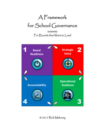 A Framework For School Governance