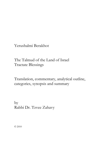 Yerushalmi Berakhot The Talmud Of The Land Of Israel .