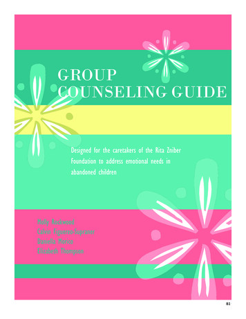 GROUP COUNSELING GUIDE - Worcester Polytechnic 