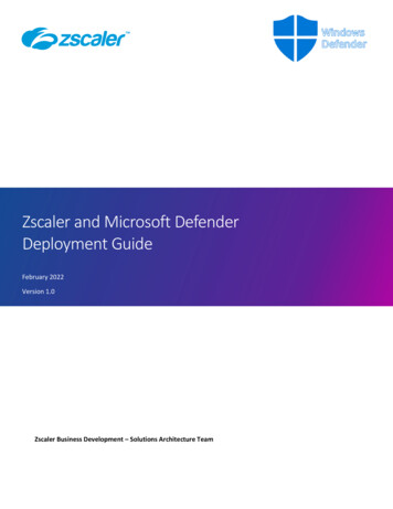 Zscaler And Microsoft Defender Deployment Guide
