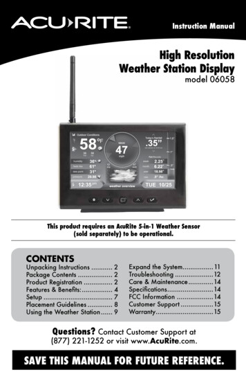 High Resolution Weather Station Display Model 06058 - 