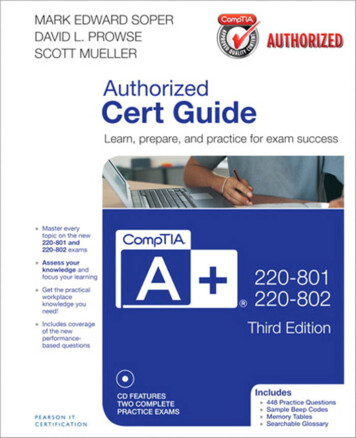 CompTIA A 220-801 And 220-802 Authorized Cert Guide
