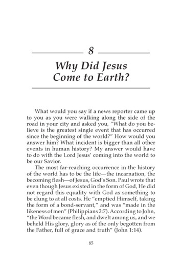 8 Why Did Jesus Come To Earth? - Biblecourses 