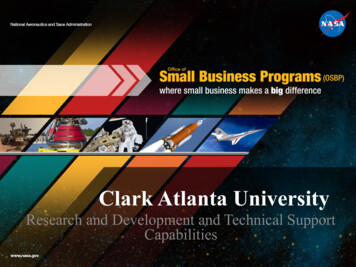 Clark Atlanta University: Research And Development And Technical . - NASA