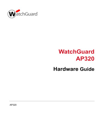 WatchGuard AP320 Hardware Guide - Etilize