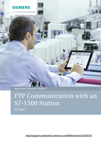 Application Example 01/2015 FTP Communication With An S7-1500 . - Siemens