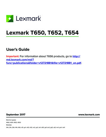 Lexmark T650, T652, T654 - Etilize