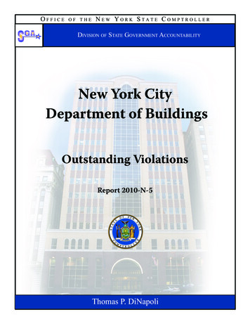 New York City Department Of Buildings - Thomas P. DiNapoli