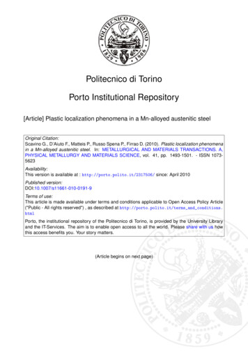 Politecnico Di Torino Porto Institutional Repository - CORE