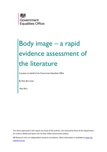 Body Image A Rapid Evidence Assessment Of The Literature