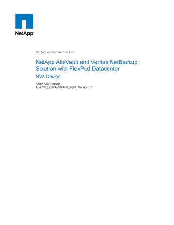NetApp AltaVault And Veritas NetBackup Solution With .