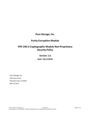 Pure Storage, Inc. Purity Encryption Module FIPS 140-2 . - NIST