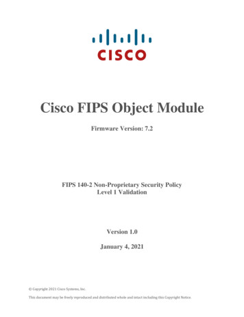 CISCO FIPS Object Module Security Policy - CSRC